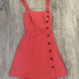Lulus Tie Dress with Button Details